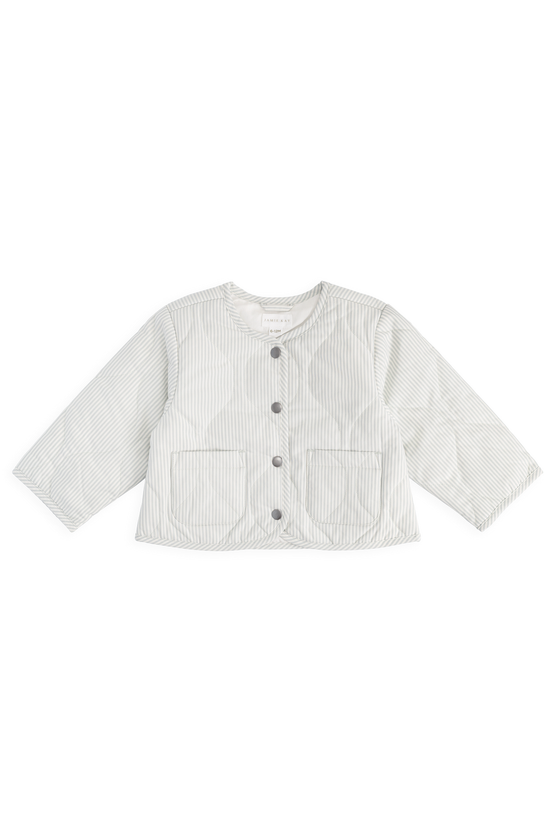 Elio Jacket - Fine Stripe Cloud/Bluegum Childrens Jacket from Jamie Kay Australia