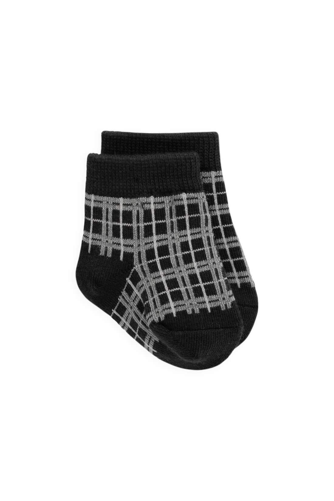 William Socks - Tattersalls Check Basalt Childrens Socks from Jamie Kay Australia