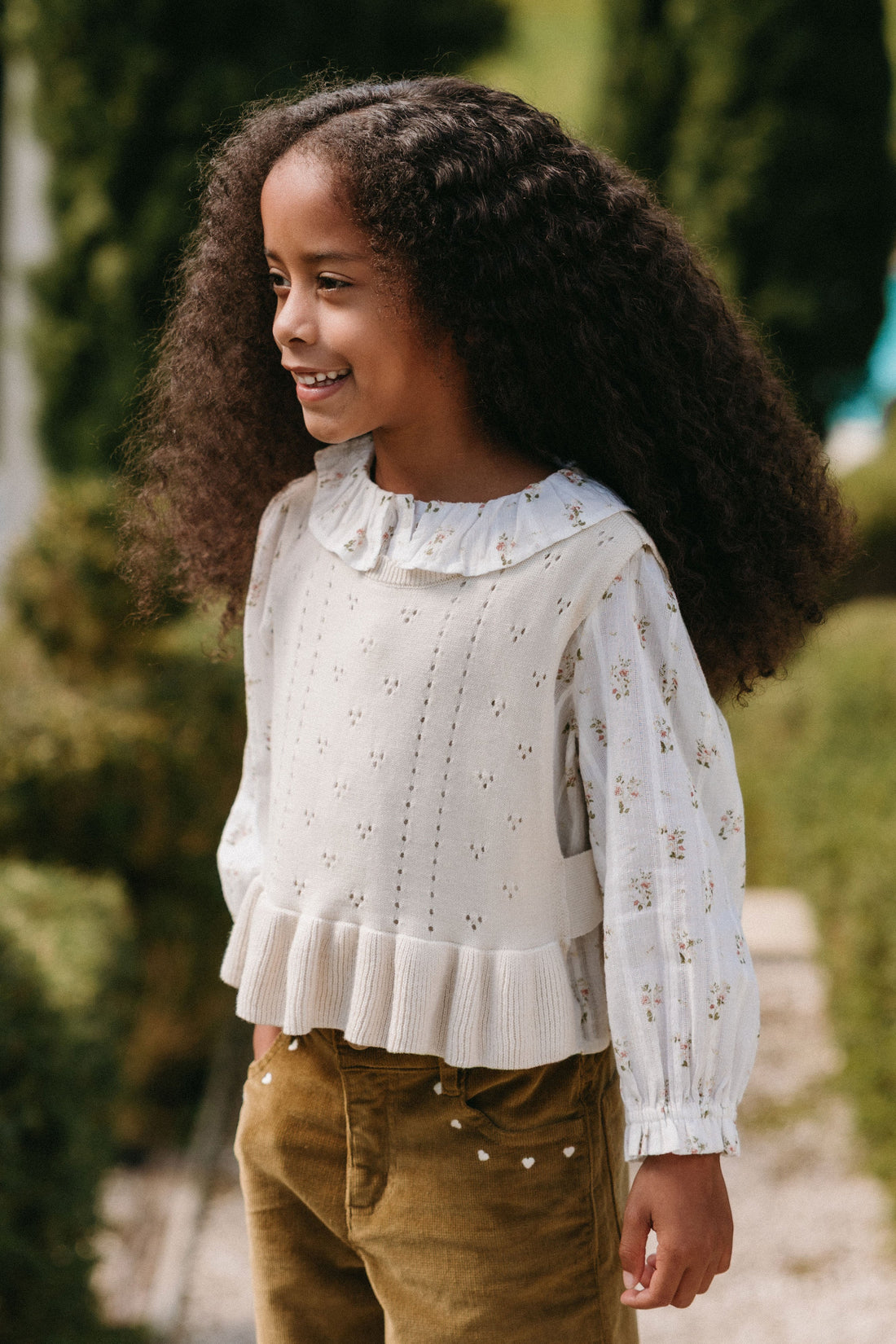 Erica Knitted Top - Vanilla Childrens Top from Jamie Kay Australia