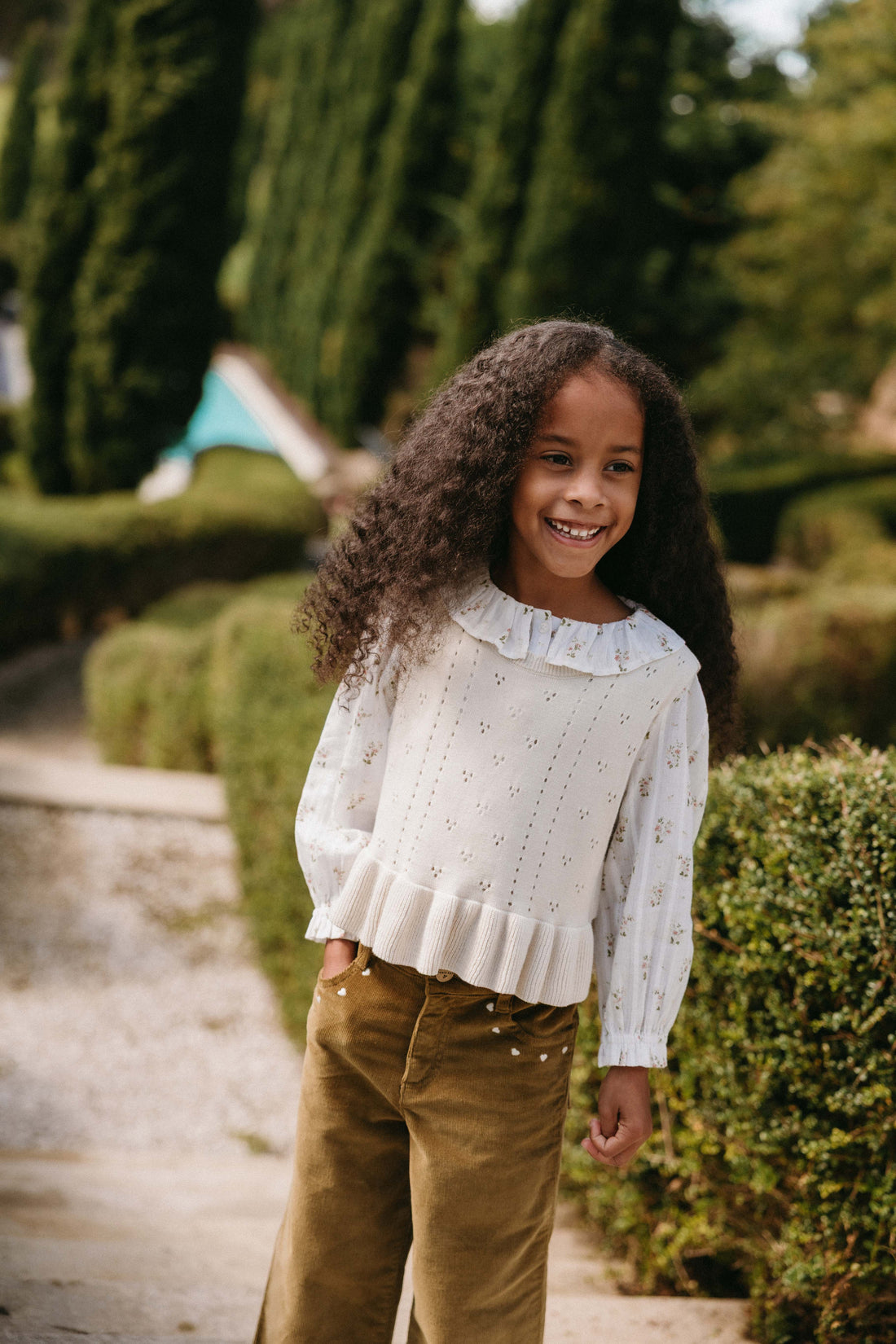 Organic Cotton Brynlee Top - Josepha Egret Childrens Top from Jamie Kay Australia