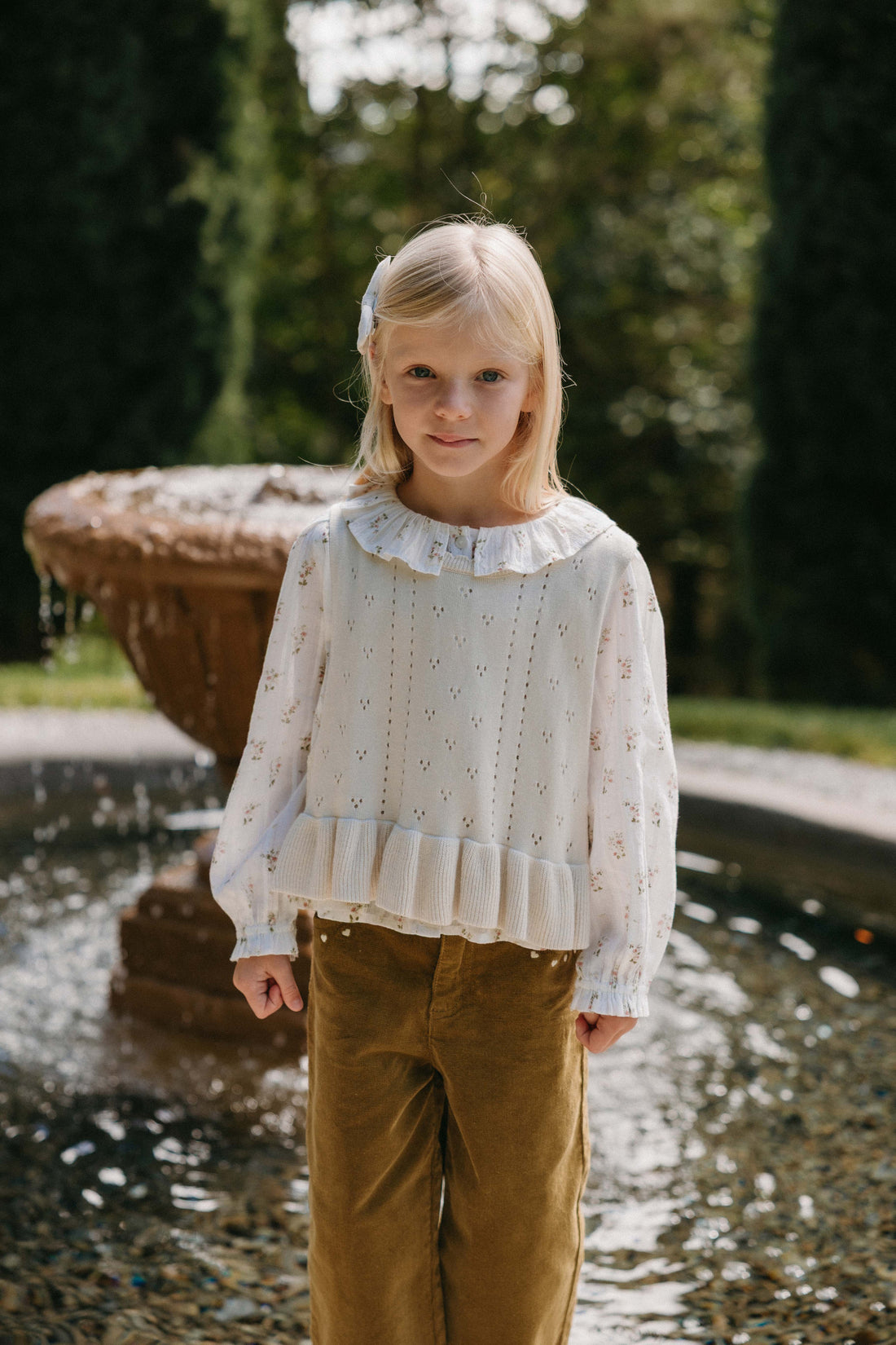 Organic Cotton Brynlee Top - Josepha Egret Childrens Top from Jamie Kay Australia
