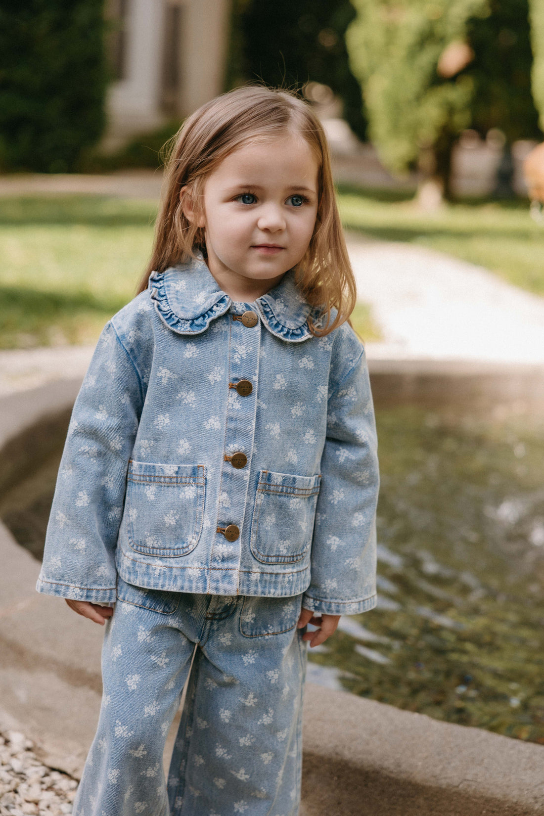 Malani Jacket - Tully Floral Denim Childrens Jacket from Jamie Kay Australia