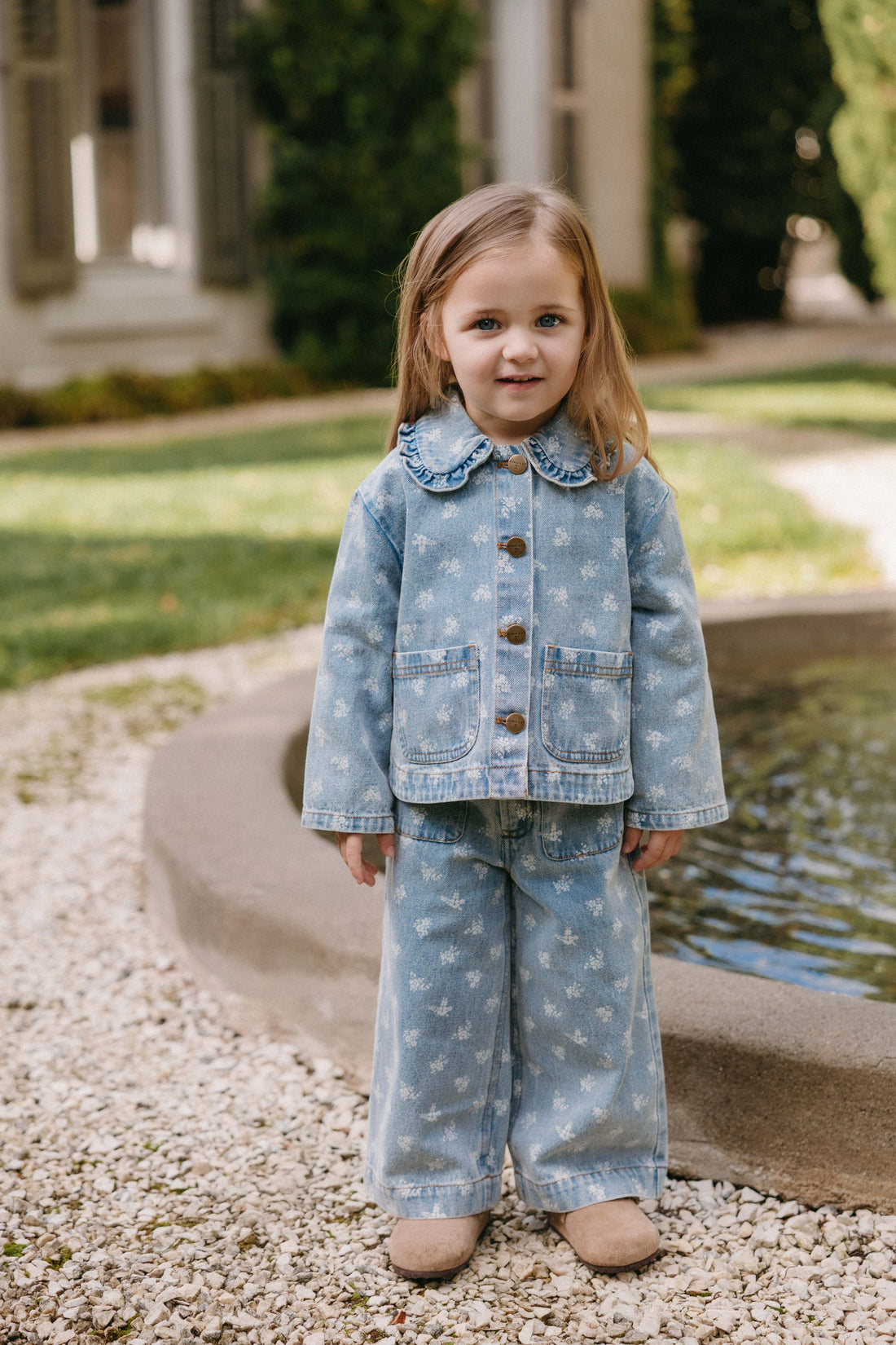 Malani Jacket - Tully Floral Denim Childrens Jacket from Jamie Kay Australia