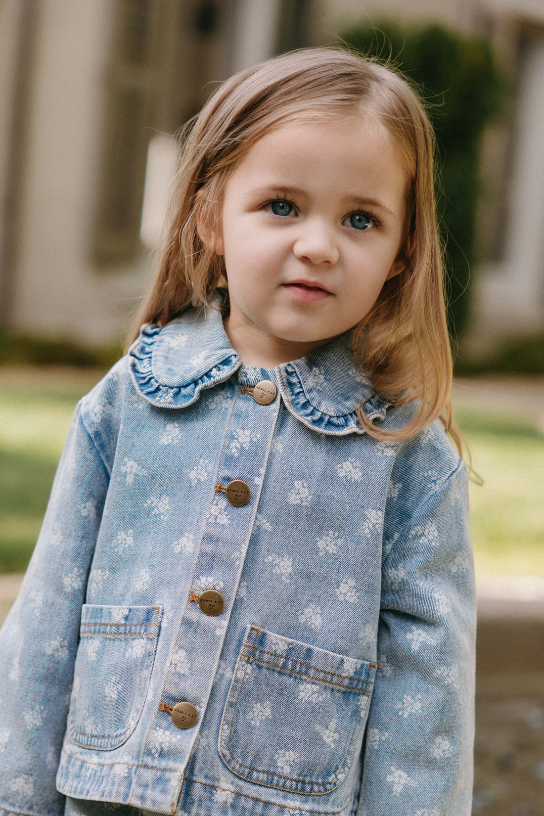 Malani Jacket - Tully Floral Denim Childrens Jacket from Jamie Kay Australia