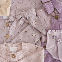 Organic Cotton Bow - Lulu Bloom Iris Childrens Bow from Jamie Kay Australia