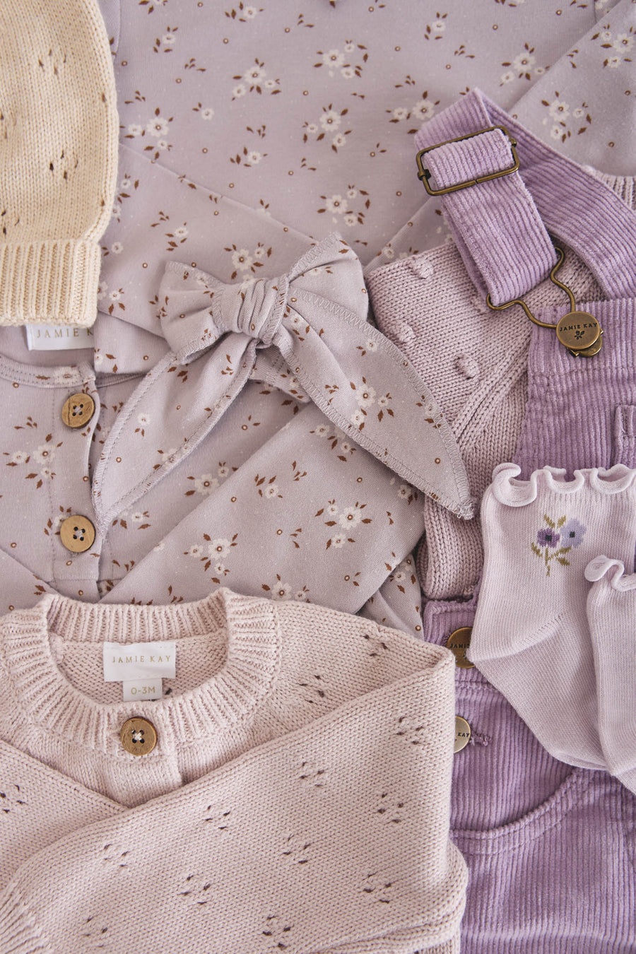 Organic Cotton Bow - Lulu Bloom Iris Childrens Bow from Jamie Kay Australia