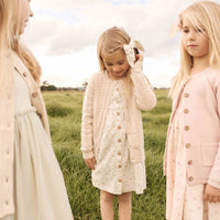 Organic Cotton Poppy Dress - Dainty Egret Blues Childrens Dress from Jamie Kay Australia