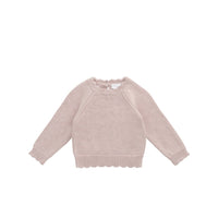 Audrey Knitted Jumper - Soft Misty Marle Childrens Cardigan from Jamie Kay Australia