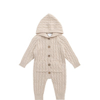 Benjamin Onepiece - Oatmeal Marle Childrens Onepiece from Jamie Kay Australia