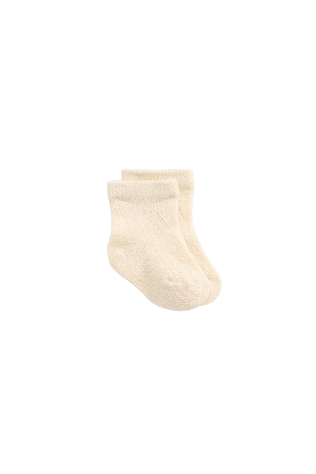 Bow Pointelle Ankle Socks - Macadamia Childrens Socks from Jamie Kay Australia