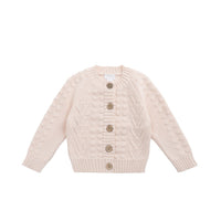 Cable Knitted Jumper - Ballet Pink Childrens Jumper from Jamie Kay Australia