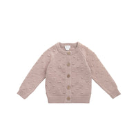 Dotty Cardigan - Dusky Rose Childrens Cardigan from Jamie Kay Australia