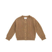 Emily Knitted Cardigan - Caramel Cream Childrens Cardigan from Jamie Kay Australia