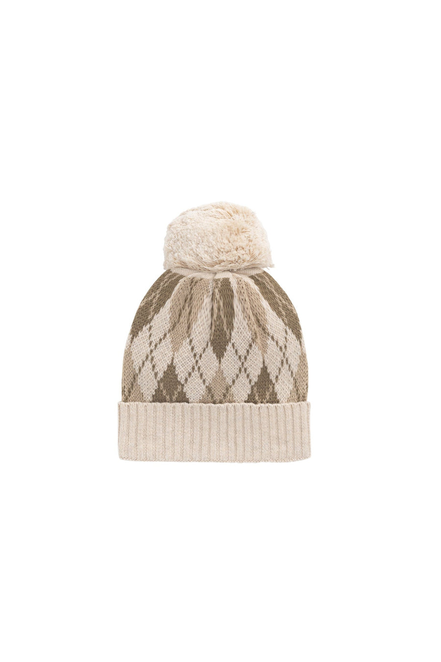 Enzo Hat - Enzo Jacquard Oatmeal Marle Childrens Beanie from Jamie Kay Australia