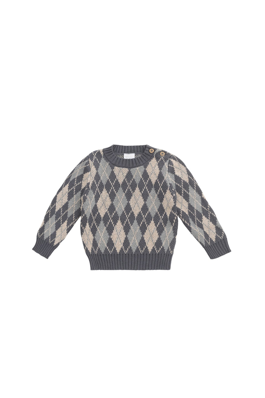 Enzo Jumper - Enzo Jacquard - Lava Smoke Childrens Jumper from Jamie Kay Australia