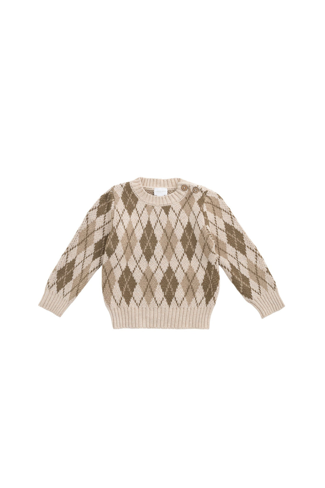 Enzo Jumper - Enzo Jacquard Oatmeal Marle Childrens Jumper from Jamie Kay Australia