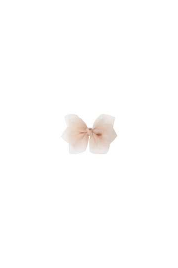 Fairy Bow - Soft Peony Childrens Hair Bow from Jamie Kay Australia