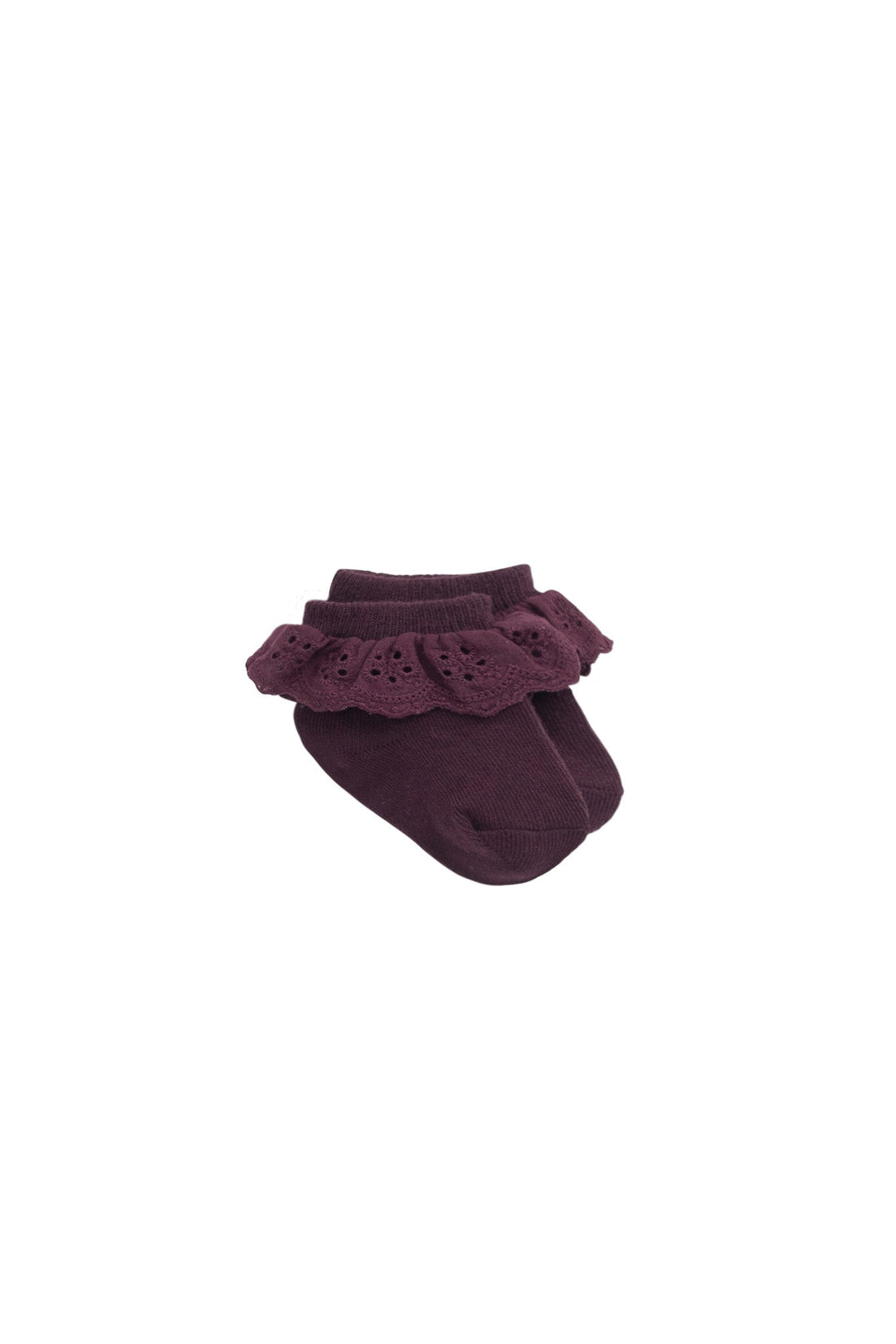 Frill Ankle Sock - Fig Childrens Socks from Jamie Kay Australia