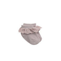 Frill Ankle Sock - Mushroom Childrens Socks from Jamie Kay Australia