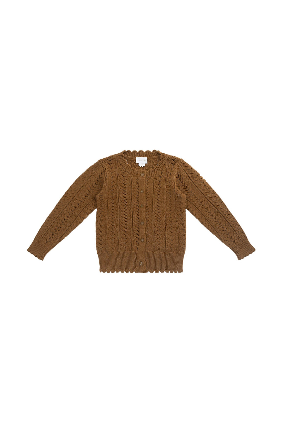 Hannah Knitted Cardigan - Mushroom (bronze) Childrens Cardigan from Jamie Kay Australia