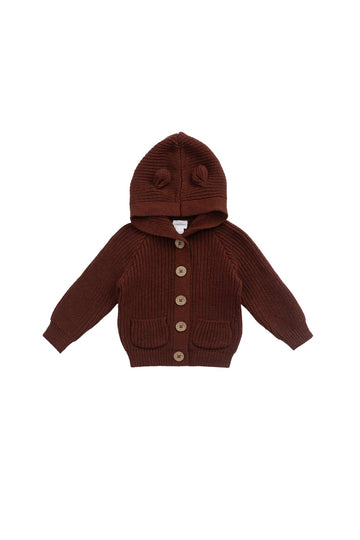 Humphrey Knitted Cardigan - Fox Marle Childrens Cardigan from Jamie Kay Australia