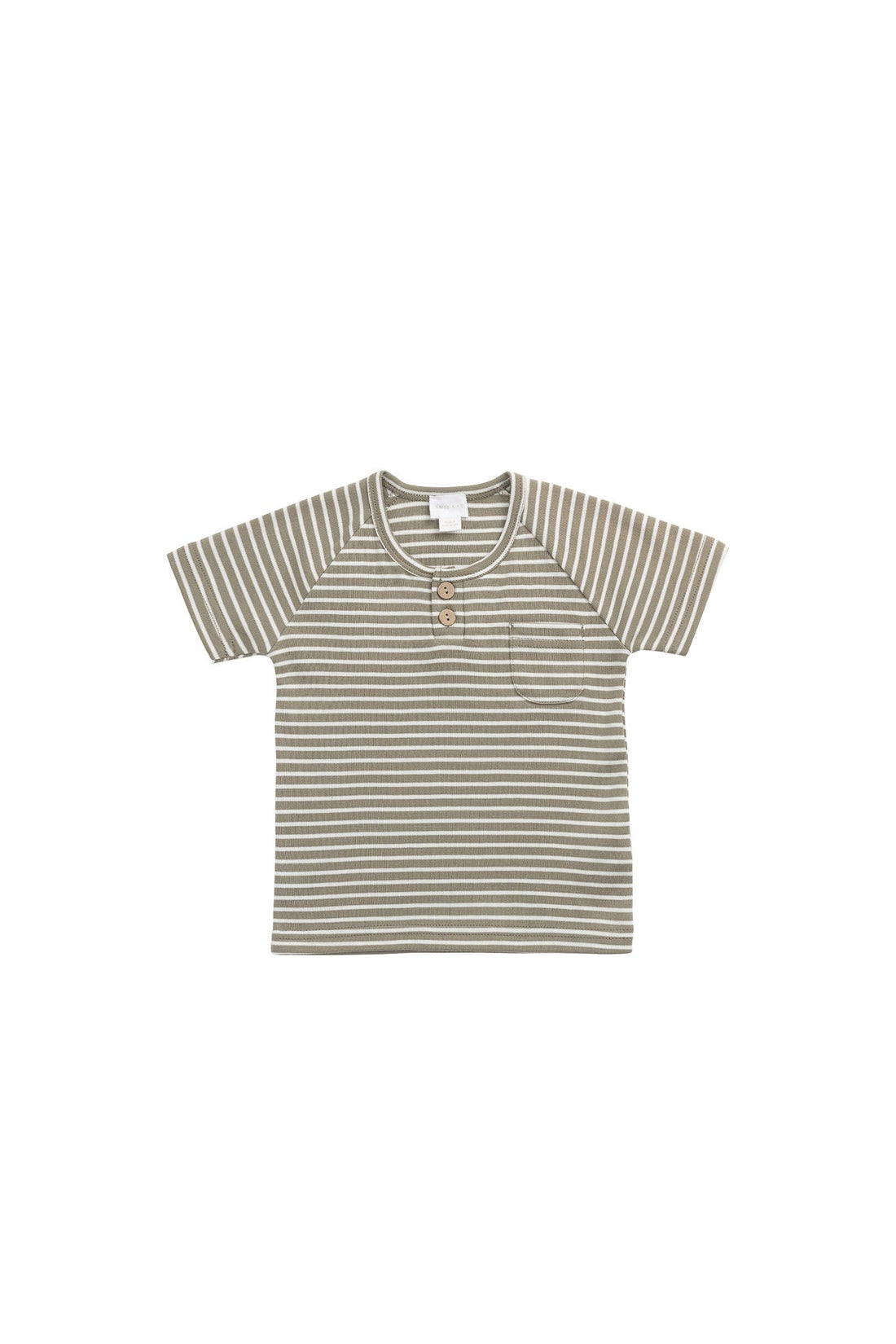 Jason Pima Cotton Tee - Jason Stripe Twig/Cloud Childrens Top from Jamie Kay Australia