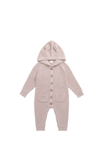 Luca Knitted Onepiece - Soft Misty Marle Childrens Cardigan from Jamie Kay Australia