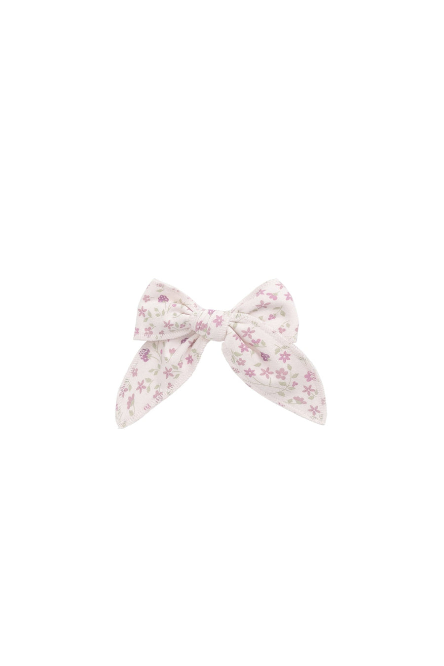 Organic Cotton Bow - Adaline Berries Ballet Pink Childrens Hair Bow from Jamie Kay Australia