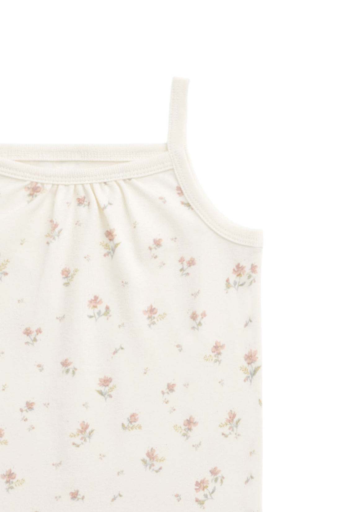 Organic Cotton Casey Top - Emilia Egret Childrens Singlet from Jamie Kay Australia