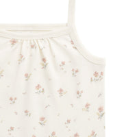 Organic Cotton Casey Top - Emilia Egret Childrens Singlet from Jamie Kay Australia