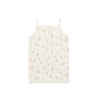 Organic Cotton Casey Top - Emilia Egret Childrens Singlet from Jamie Kay Australia