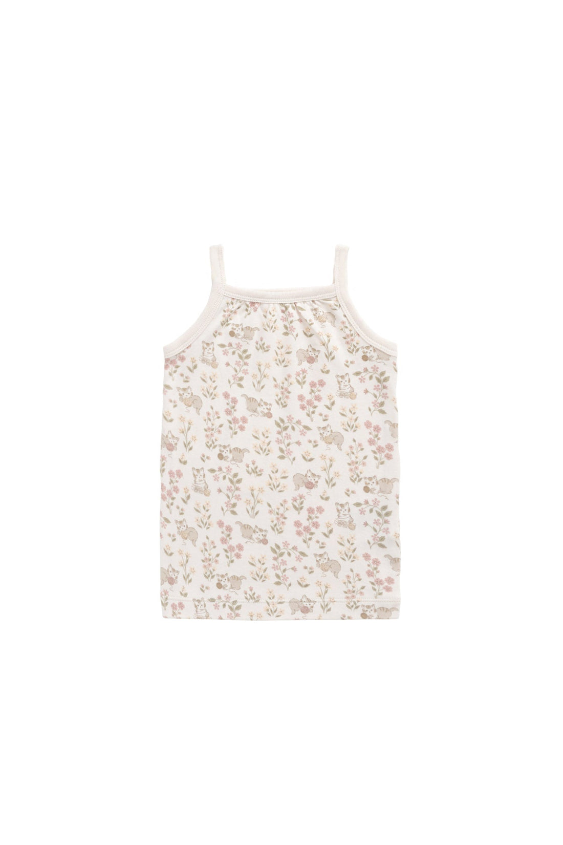 Organic Cotton Casey Top - Moons Woolen Ball Childrens Singlet from Jamie Kay Australia