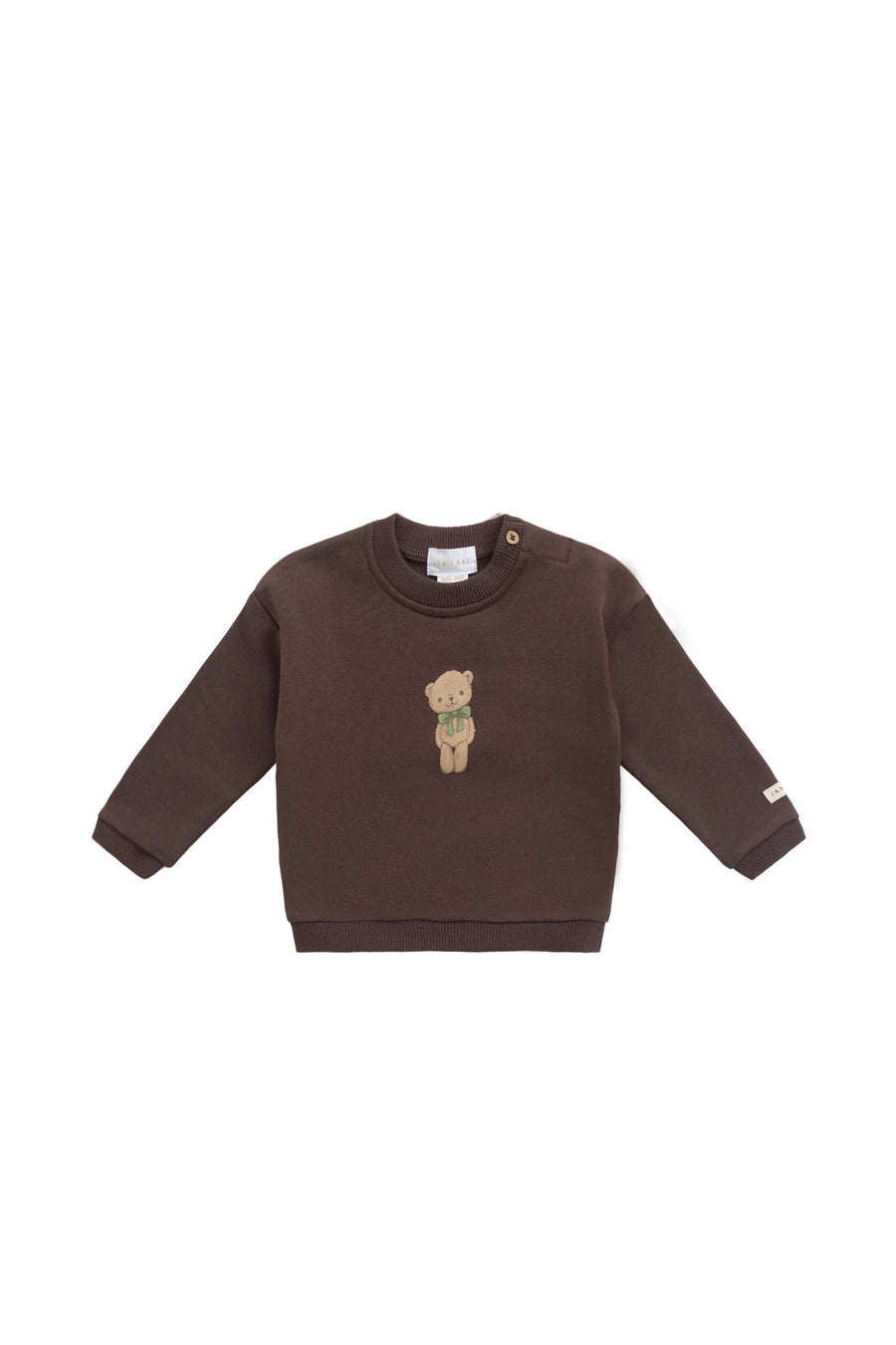 Organic Cotton Damien Sweatshirt - Earth Little Ted Childrens Top from Jamie Kay Australia