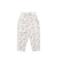 Organic Cotton Elodie Pant - Selena Blush Childrens Pant from Jamie Kay Australia