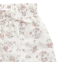 Organic Cotton Emelia Short - Selena Blush Childrens Short from Jamie Kay Australia