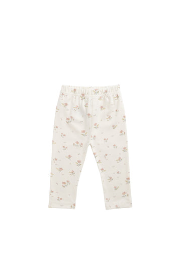 Organic Cotton Everyday Legging - Emilia Egret Childrens Legging from Jamie Kay Australia