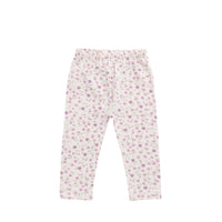 Organic Cotton Everyday Legging - Adaline Berries Ballet Pink Childrens Legging from Jamie Kay Australia