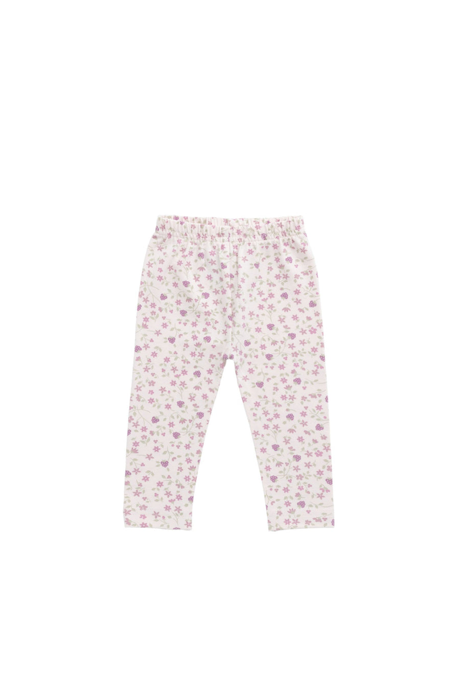 Organic Cotton Everyday Legging - Adaline Berries Ballet Pink Childrens Legging from Jamie Kay Australia