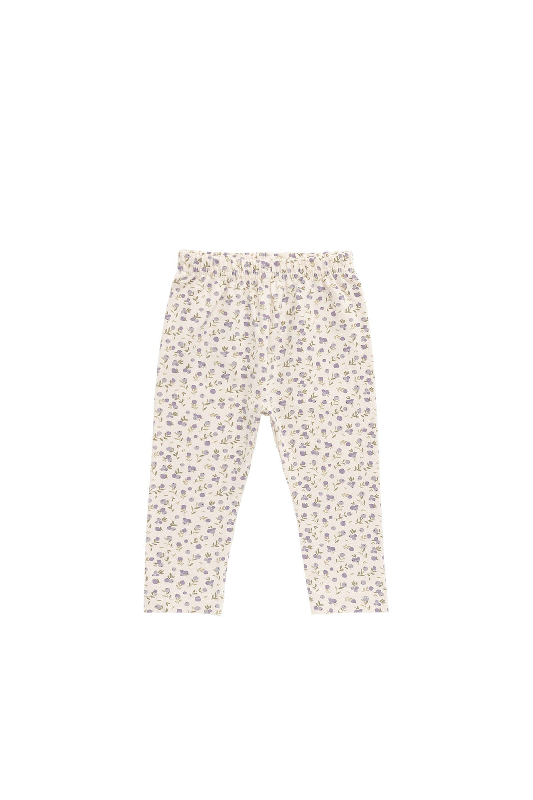 Organic Cotton Everyday Legging - Blueberry Field Raindrops Childrens Legging from Jamie Kay Australia