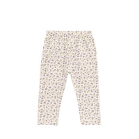 Organic Cotton Everyday Legging - Blueberry Field Raindrops Childrens Legging from Jamie Kay Australia