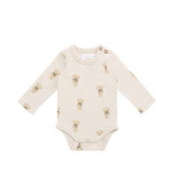 Organic Cotton Fernley Bodysuit - Little Ted Childrens Bodysuit from Jamie Kay Australia