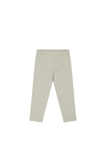 Organic Cotton Fine Rib Legging - Mist Childrens Legging from Jamie Kay Australia