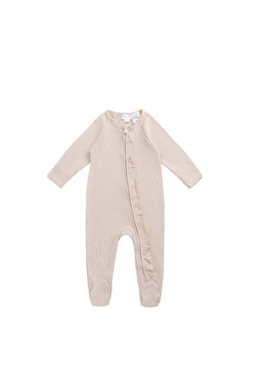 Organic Cotton Fine Rib Melanie Zip Onepiece - Pillow Childrens Onepiece from Jamie Kay Australia