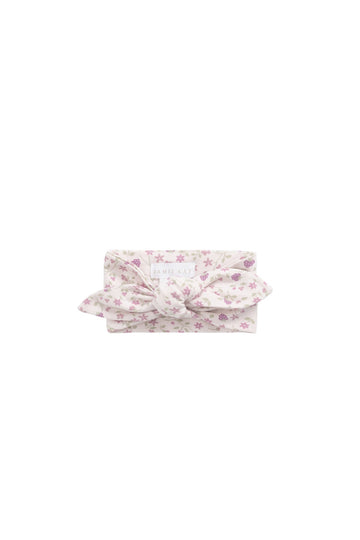 Organic Cotton Headband - Adaline Berries Ballet Pink Childrens Headband from Jamie Kay Australia