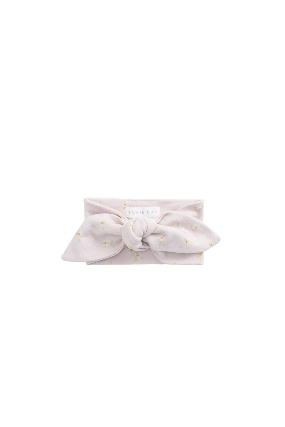 Organic Cotton Headband - Simple Flowers Lilac Childrens Headband from Jamie Kay Australia