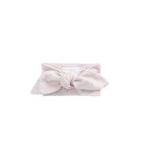 Organic Cotton Headband - Simple Flowers Lilac Childrens Headband from Jamie Kay Australia