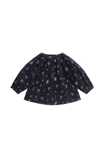 Organic Cotton Heather Blouse - Bouquet De Fleur Childrens top from Jamie Kay Australia