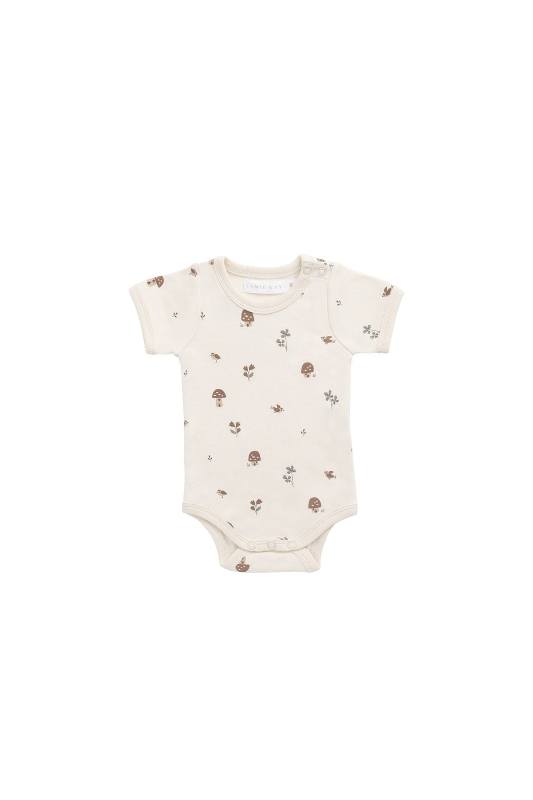 Organic Cotton Hudson Short Sleeve Bodysuit - Le Champignon Childrens Bodysuit from Jamie Kay Australia