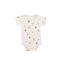 Organic Cotton Hudson Short Sleeve Bodysuit - Le Champignon Childrens Bodysuit from Jamie Kay Australia