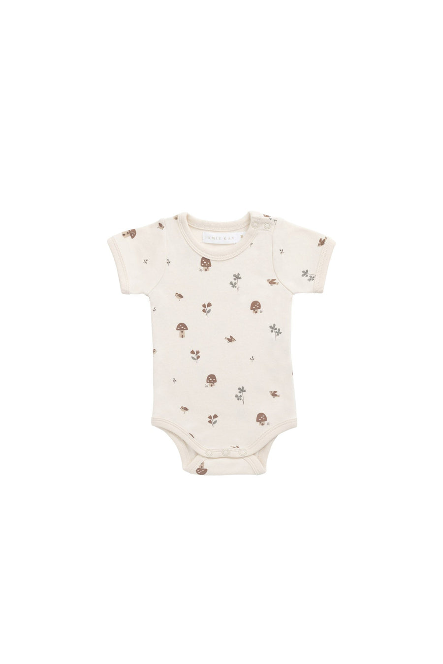 Organic Cotton Hudson Short Sleeve Bodysuit - Le Champignon Childrens Bodysuit from Jamie Kay Australia